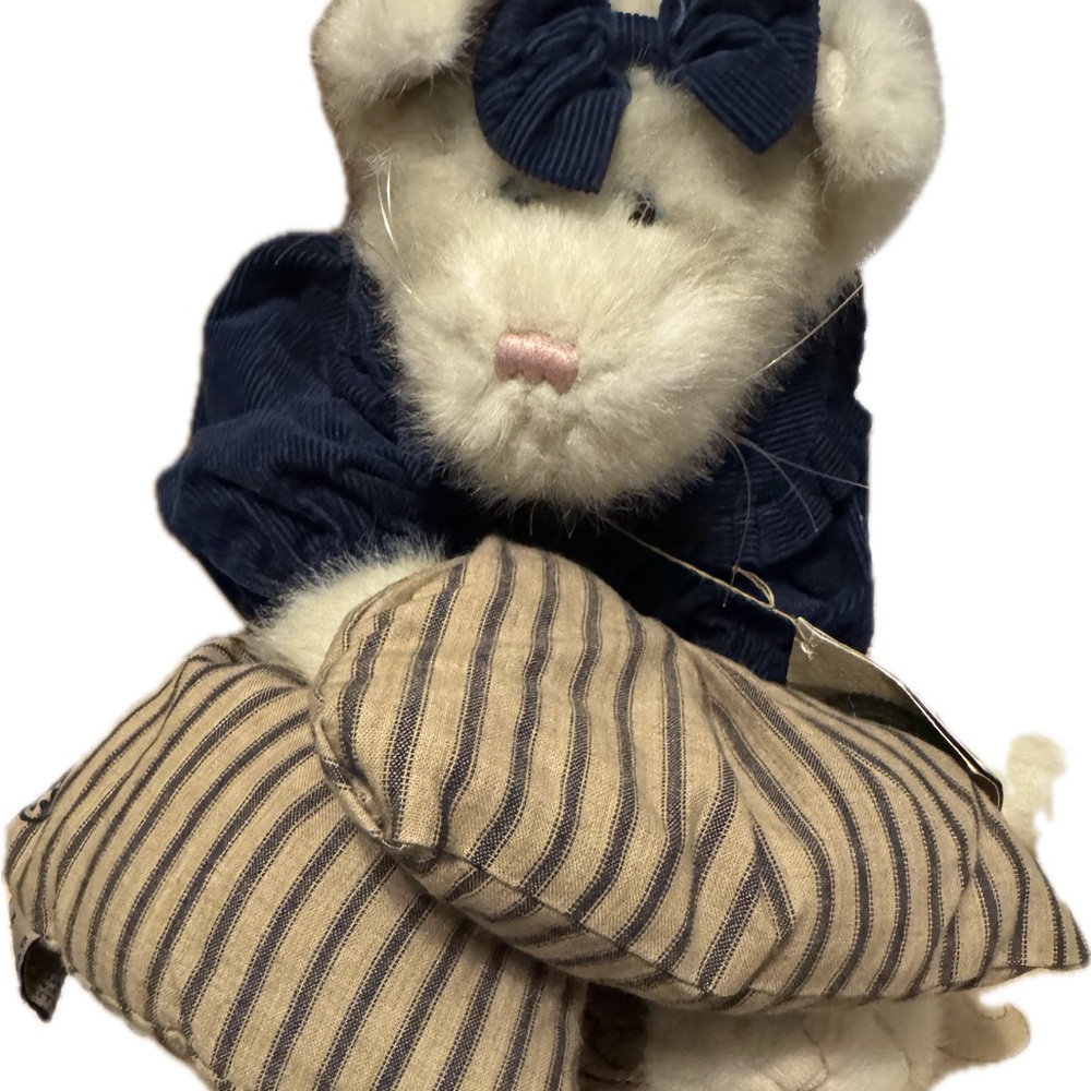 Boyds Bears Plush with Navy and Cream Accents